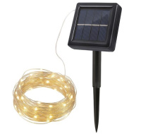 Solight LED solární řetěz, 200LED, 22m, teplá bílá
