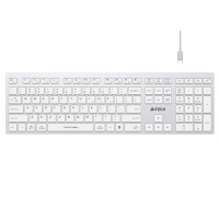 A4tech FBX50C, bezdrátová kancelářská klávesnice, bílá