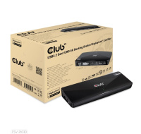 Club3D Dokovací stanice USB-A 8v1, 1xDP, 1xHDMI, 1xDVI-D, 3xUSB, 1xRJ45, 1x3.5mm, černá