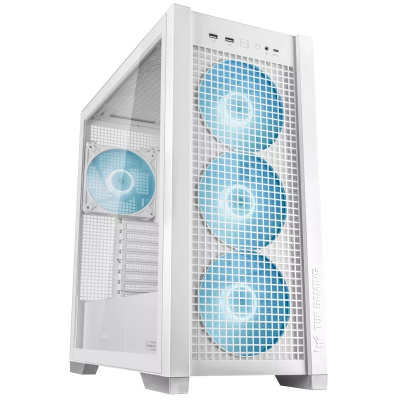 BAZAR - ASUS case TUF GAMING CASE (GT302) TG, Mid Tower, 4x 140mm ARGB Fan, bílá - Poškozený obal (Komplet)