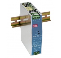 Planet PWR-75-48, Mean Well průmyslový zdroj na DIN lištu, nastavitelný 48-56V DC, 75W