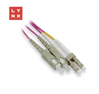 LYNX duplexní patch kabel MM, OM4, LC/SC, 50/125µm, 15m