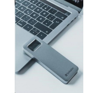 VERBATIM externí SSD 1TB, Executive Fingerprint Secure SSD, USB 3.2 Gen 1/USB-C, (W:356 MB/s, R:344 MB/s), šedá