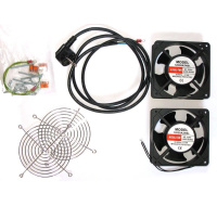 19" ventilace pro nástěnné rozvaděče XtendLan, 2 ventilátory 120mm, napájecí kabel, spojovací materiál