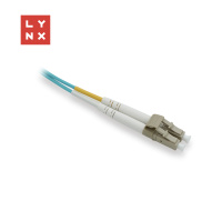 LYNX duplexní patch kabel MM, OM3, LC/LC, 50/125µm, 1m