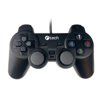 C-TECH gamepad Callon pro PC/PS3, 2x analog, X-input, vibrační, 1,8m kabel, USB