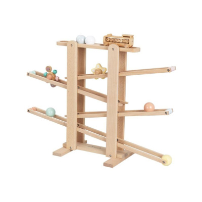 Dřevěná kuličková dráha XL s vláčkem ZDARMA - smontovaná