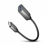 AXAGON RUCM-AFAC, kabelová redukce USB-C (M) USB-A (F), 20cm, USB 3.2 Gen 1, 3A, ALU