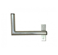 Držák antény na zeď u okna s pásem, pravé uchycení, galvanický zinek, délka 25cm, průměr 3,2cm