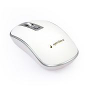 GEMBIRD myš MUSW-4B-06, bílo-stříbrná, bezdrátová, USB nano receiver