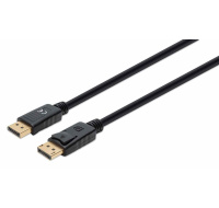 Manhattan kabel DisplayPort 1.4, DisplayPort Male na Male, 2m, černá