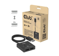 Club3D Switch, DP na 2x DP Oboustranný 2v1, 8K60Hz, 0,5m