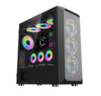 1stCOOL skříň Wind Storm Black MiddleTower, AU, USB3.0, bez zdroje, černá