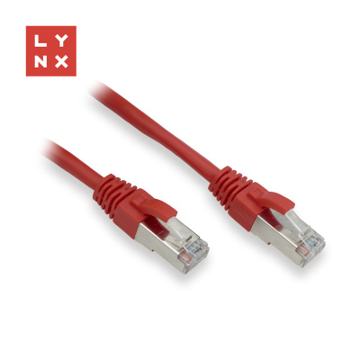LYNX FTP patch kabel Cat5e PVC, CCA, 5m, červený
