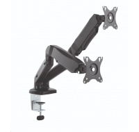 CONNECT IT TwinArm stolní držák na 2 monitory, záruka 30 let, ČERNÝ