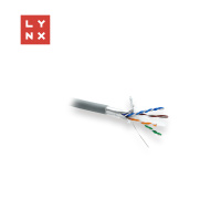 LYNX FTP kabel, Cat6, LSZH, celoměděný, vnitřní, šedý, cívka 305m