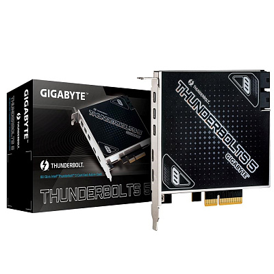 BAZAR GIGABYTE rozšiřující karta Thunderbolts 5, PCIe 4.0x4, 3xMini-DP (ROZBALENO)
