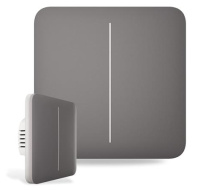 Ajax  SoloButton (2-gang) - Samostatné dvou tlačítko pro LightSwitch, šedá