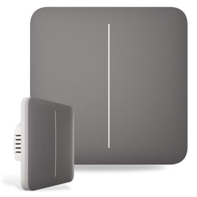 Ajax  SoloButton (2-gang) - Samostatné dvou tlačítko pro LightSwitch, šedá