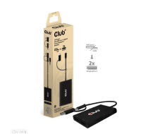 Club3D Video rozbočovač USB-C (USB-A adaptér) na 2xDP 4K60Hz Video splitter