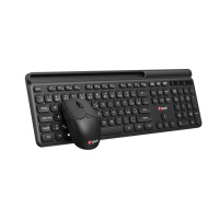 C-TECH klávesnice s myší WLKMC-05B, Bezdrátový set 2.4GHz, CZ, Černá