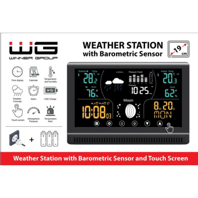 WG - Meteostanice WG3 s venkovním čidlem, černá