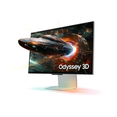 SAMSUNG MT LED LCD 27" Odyssey 3D (G90XF) - 3840x2160, 350Hz, IPS, HDR10+ Gaming, Konverze 2D->3D non-DRM video, 2xkamer