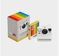 BAZAR - Polaroid Now Gen 3 Pebble White bundle with Color Film (8 photos) - Poškozený obal (Komplet)