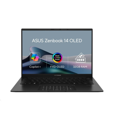ASUS NTB Zenbook 14 (UM3406KA-OLED282W), AI 5 340, 14" 1920x1200 OLED, 32GB, 1TB SSD, Radeon, W11 Home, Jade Black