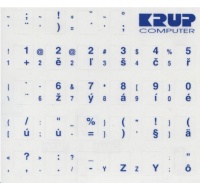 PremiumCord Česká přelepka na klávesnici - bílá