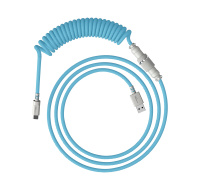 HyperX USB-C Coiled Cable Light Blue-White - Příslušenství ke klávesnici