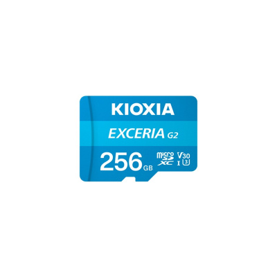 KIOXIA microSDXC Karta EXCERIA G2 256GB, UHS-I U3 V30, s Adaptérem