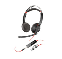 Poly Blackwire 5220 náhlavní souprava, 3.5 mm jack + USB-C/A adaptér, stereo