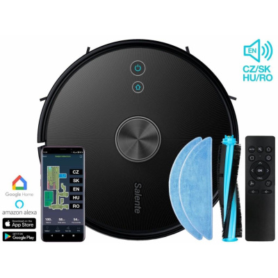 Salente L7, laserový robotický vysavač, stírání vodou, UVC dezinfekce, černý