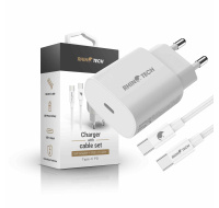 RhinoTech 25W PD nabíjecí adaptér s kabelem USB-C na USB-C 60W 1M bílá