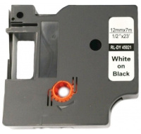 Xerox kompatibilní páska s DYMO, 45021, S0720610,12mm x 7m, bílý tisk / černý podklad, D1 - ALLPRINT