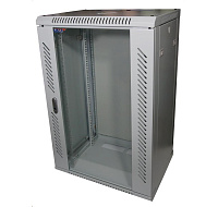 BAZAR - LEXI-Net 19" nástěnný rozvaděč 18U 600x600, nosnost 60 kg, skleněné dveře, svařovaný, šedý - poškozený obal