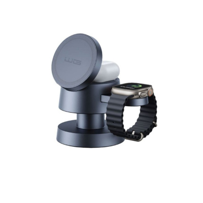 WG - Bezdrátová nabíječka 4v1 Mush8oom, lampička, šedá