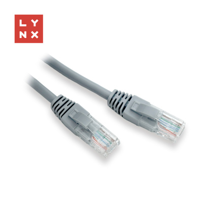 LYNX UTP patch kabel Cat5e, PVC, CCA, 2m, šedý