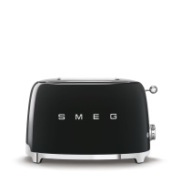 Smeg TSF01BLEU toustovač / topinkovač, 2 toasty, 6 úrovní opékání, zásuvka na drobky, styl. 50. let, černá