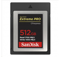 SanDisk Extreme Pro CFexpress Card 512GB, Type B, 1700MB/s Read, 1400MB/s Write