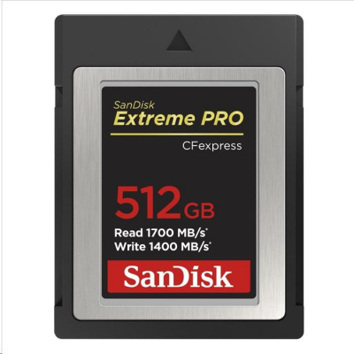 SanDisk Extreme Pro CFexpress Card 512GB, Type B, 1700MB/s Read, 1400MB/s Write