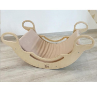 Potah na Montessori houpačku 6in1 smile s elastanem, béžová