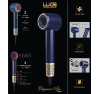WG - Fén na vlasy WG Elegance Air, 1600W, modrá