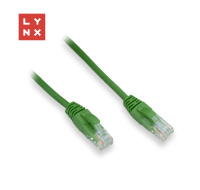 LYNX UTP patch kabel Cat5e, PVC, CCA, 3m, zelený