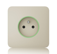 Ajax  SoloCover (smart) - Samostatný kryt zásuvky, slonová kost