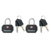 Master Lock Visací zámek  TSA - černý (2 ks / blistr)