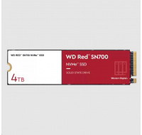 WD RED SSD NVMe 4TB PCIe SN700 Powered by SanDisk, Geb3 8GB/s, (R:3400/W:3100 MB/s) TBW 5100