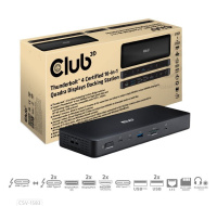 Club3D Dokovací stanice USB-C 16v1, 3xDP, 2xHDMI, 1xUSB-C, 3xUSB, 1xRJ45, 1x3.5mm, černá