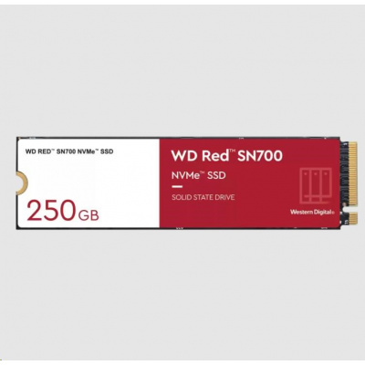 WD RED SSD NVMe 250GB PCIe SN700 Powered by SanDisk, Geb3 8GB/s, (R:3100/W:1600 MB/s) TBW 500